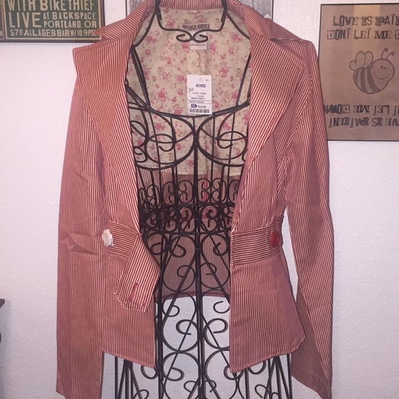 🐝 NWT brick red and cream blazer - Juniors - Picture 5 of 8